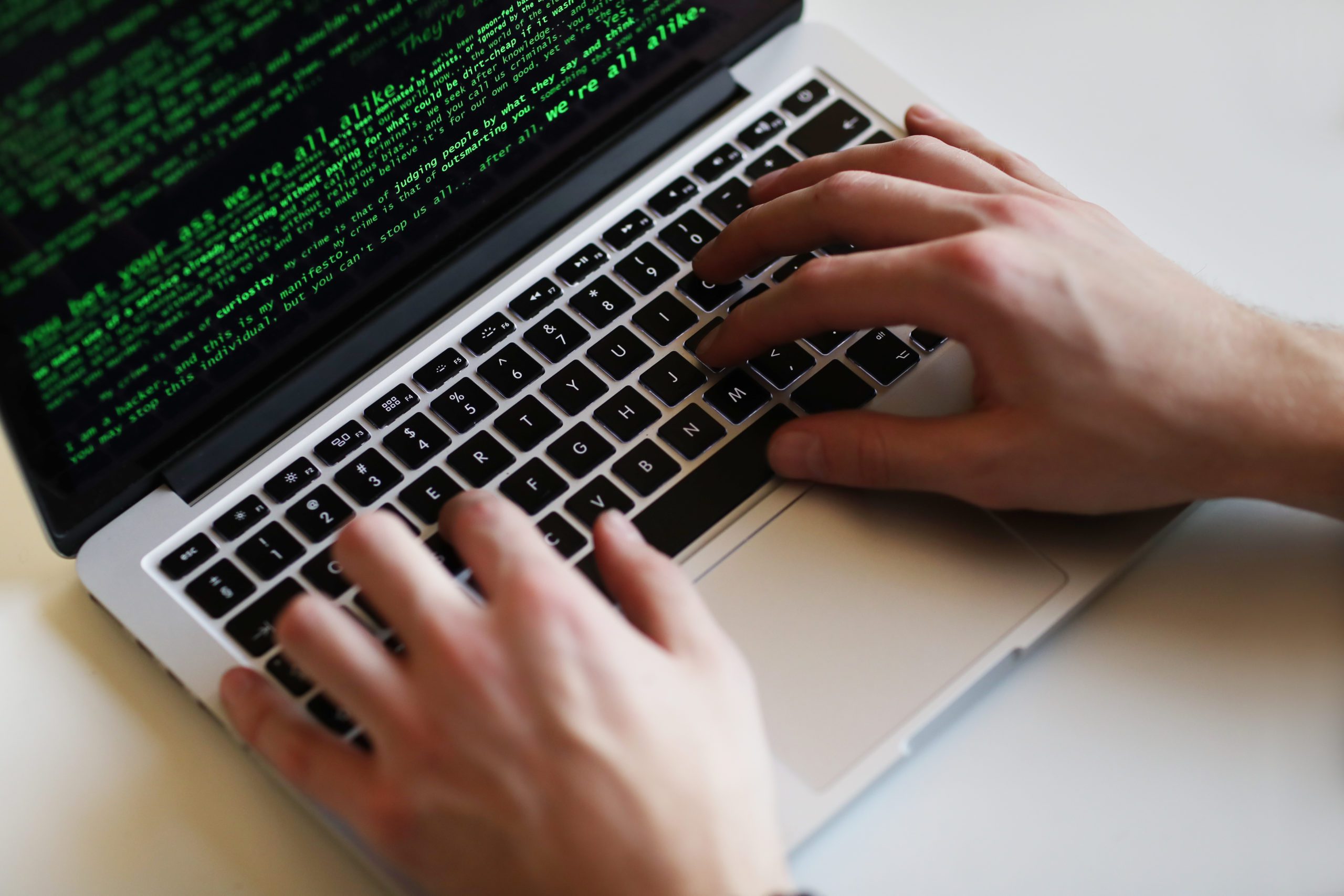 Hacker in front of his computer