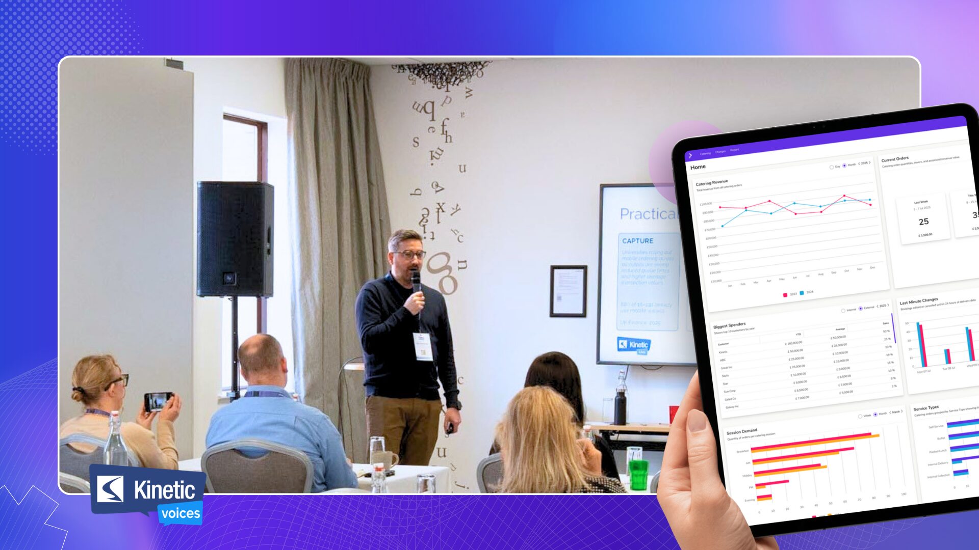 Catering session at Kinetic Live 2026 at EMCC Nottingham on 24th - 25th February 2026. University catering software
